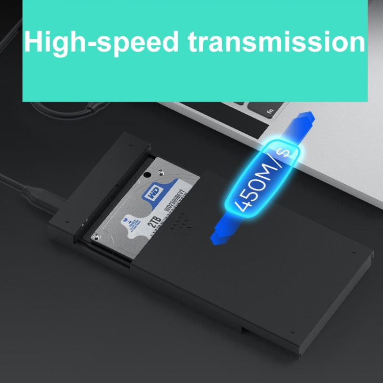 Blueendless MR23S 2.5-inch SATA Mobile Hard Disk Enclosure Tool-free Laptop External SSD, Spec: USB3.0