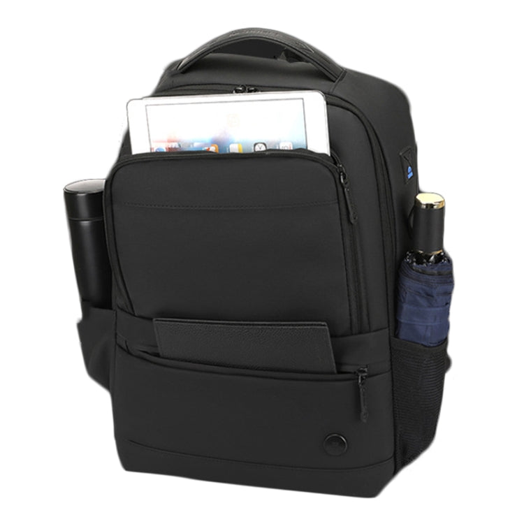 WEPOWER Men Expanded Casual Double Shoulder Bag Multifunctional USB Charging Backpack(Black)