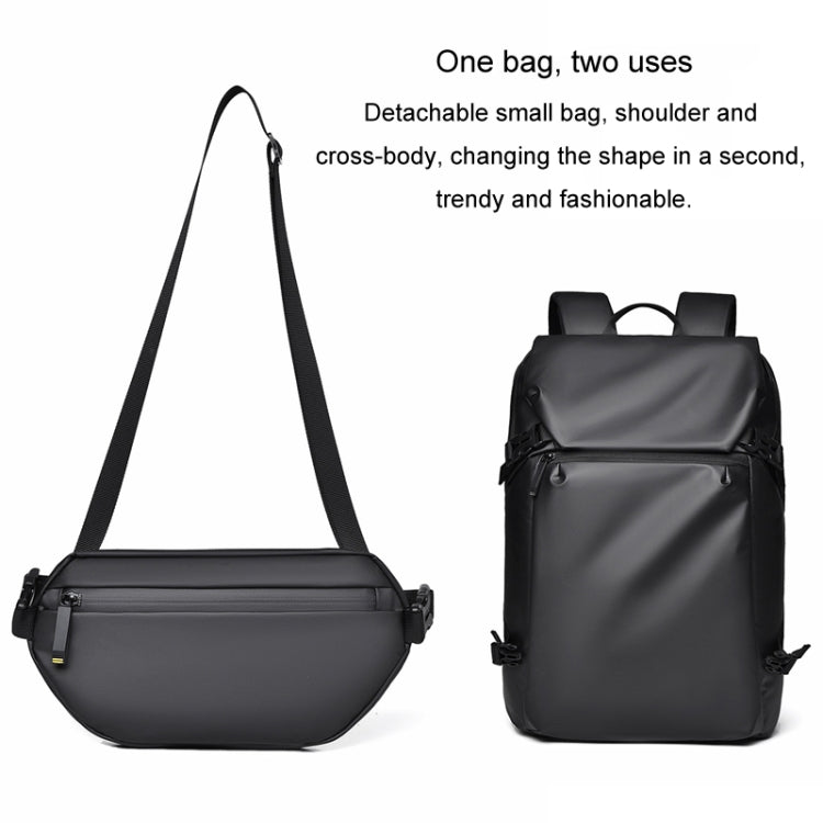 WEPOWER Men Double Shoulder Bag Large-capacity Computer Bag Traveling Backpack(Black)