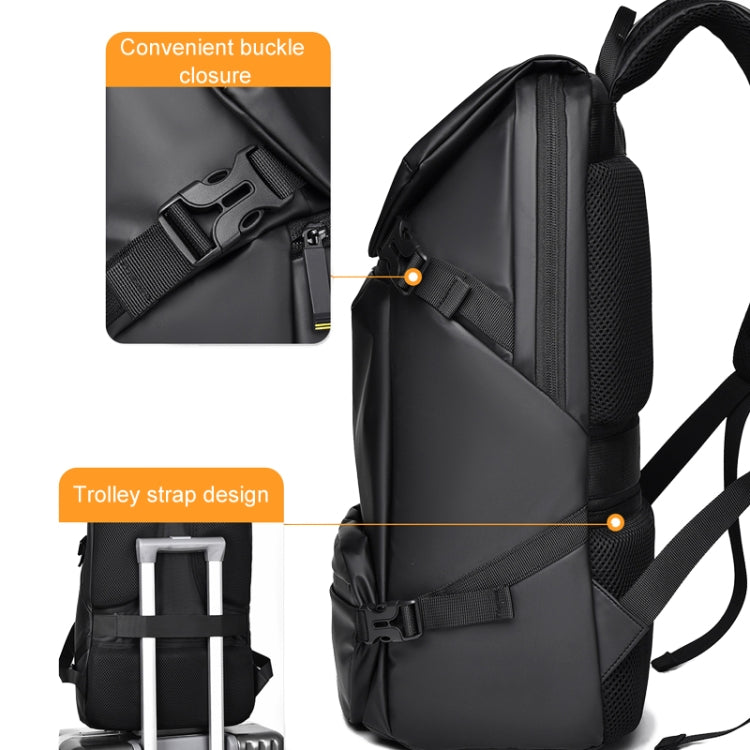 WEPOWER Men Double Shoulder Bag Large-capacity Computer Bag Traveling Backpack(Dark Blue)