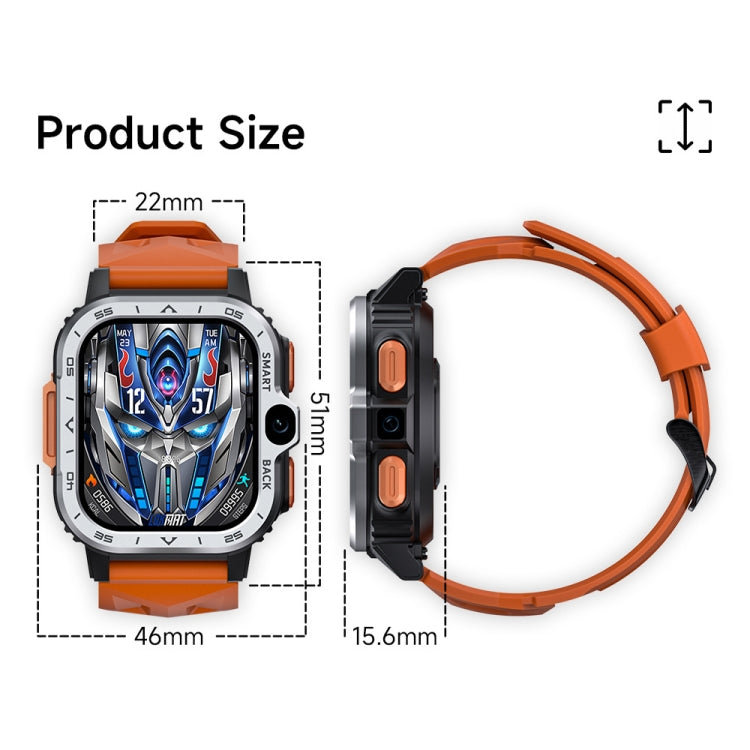 LOKMAT APPLLP 4 MAX 2.02-Inch Android 8.1 Full Network Wifi Card Bluetooth Smart Watch(Navy Blue 64G)