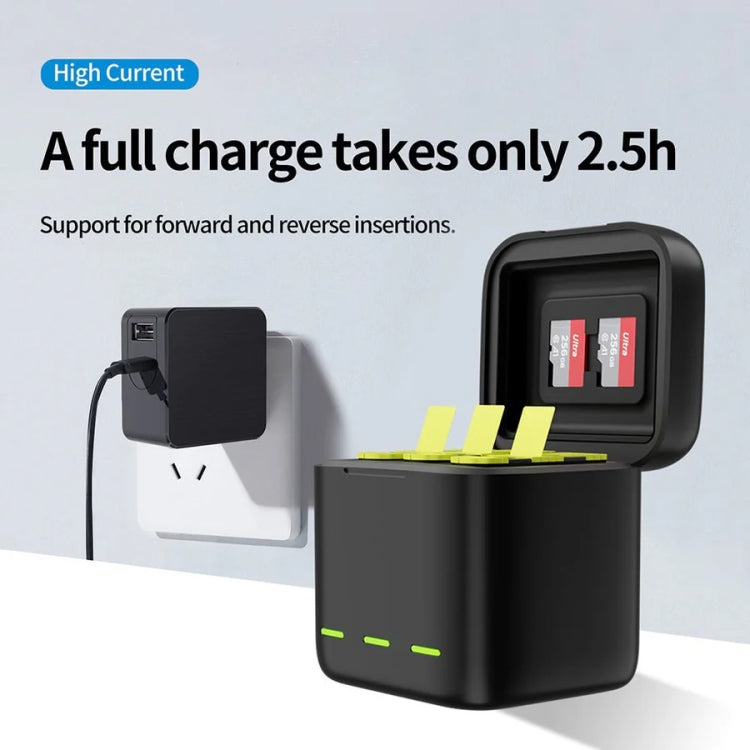 TELESIN GP-BCG-901 Storage Battery Charging Box For GoPro HERO12 Black / HERO11 Black / HERO10 Black / HERO9 Black(Single Charging Box)