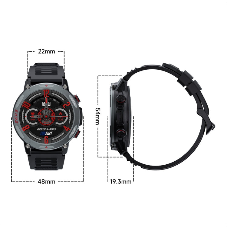 LOKMAT ZEUS4 PRO 1.43-Inch IP68 Waterproof Health Monitoring Bluetooth Call Smart Watch(Black)
