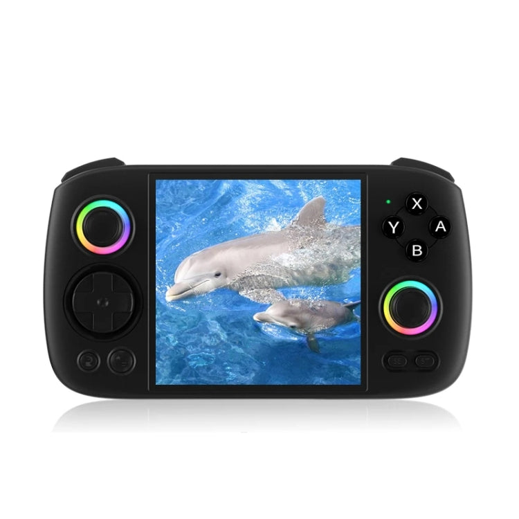 ANBERNIC RG Cube Retro Handheld Game Console With 3.95 Inch Screen T820 CPU Android 13 RGB Light With 128G TF Card(Black)