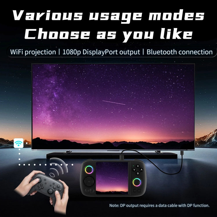 ANBERNIC RG Cube Retro Handheld Game Console With 3.95 Inch Screen T820 CPU Android 13 RGB Light With 128G TF Card(Black)