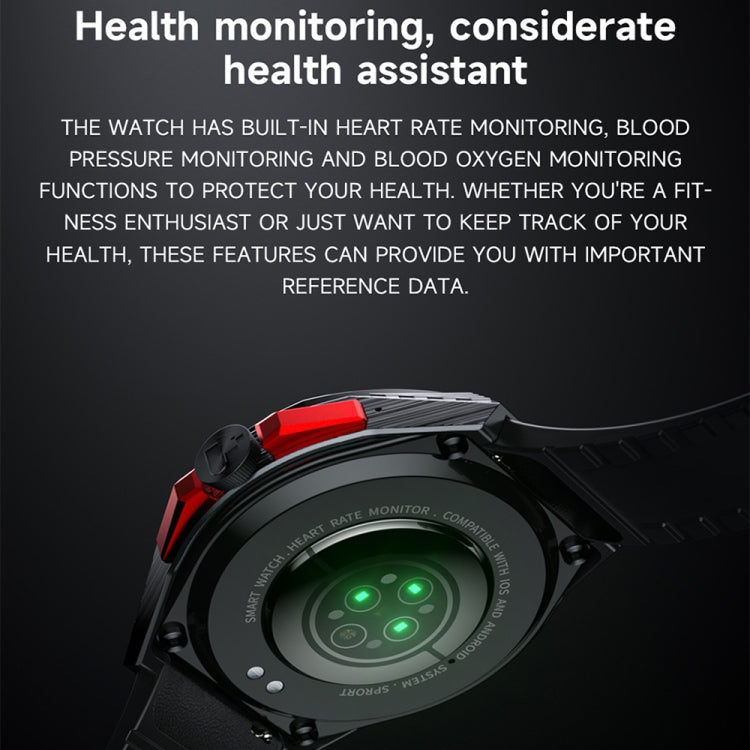 LOKMAT COMET2 PRO 1.46-Inch 5ATM Waterproof Bluetooth Call Smart Watch, Color: Black Leather