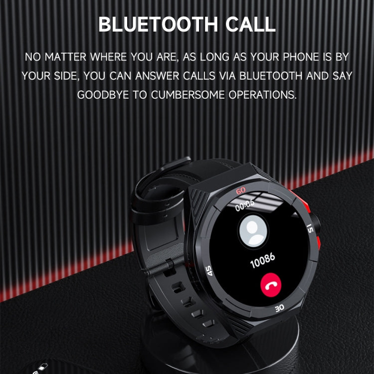 LOKMAT COMET2 PRO 1.46-Inch 5ATM Waterproof Bluetooth Call Smart Watch, Color: Black Leather