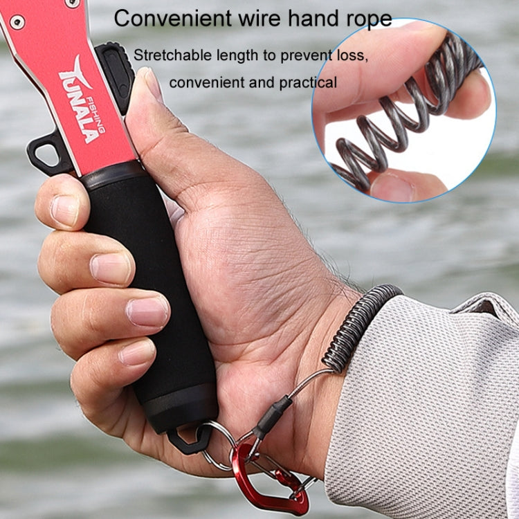 TUNALA Outdoor Push-Pull Aluminum Fish Catcher Multi-Functional Fishing Grip Luya Plier(Grey)
