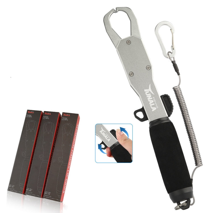 TUNALA Outdoor Push-Pull Aluminum Fish Catcher Multi-Functional Fishing Grip Luya Plier(Grey)