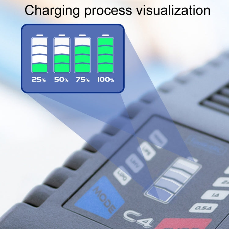 ToolkitRC C4 50W Drones Simple Li-Po Battery Balance Charger(EU Plug)