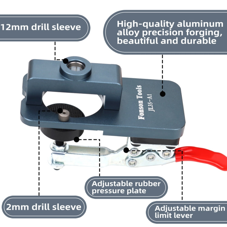 Fonson 35MM Hole Spacing Woodworking Cabinet Door Hinge Hole Opener(JL35-A1)