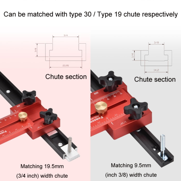 Fonson Woodworking Roller Table Saw Thin Cutting Board Guide Stopper, Model: GD704B