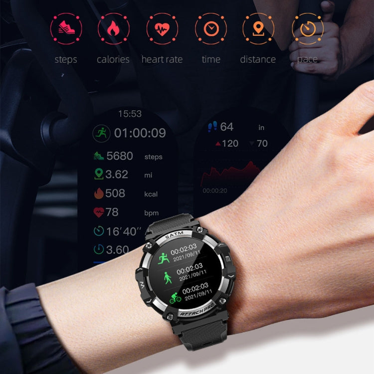 LOKMAT ATTACK 2 PRO 1.39-Inch 5ATM Waterproof Health Monitoring Bluetooth Smart Watch(Gray)