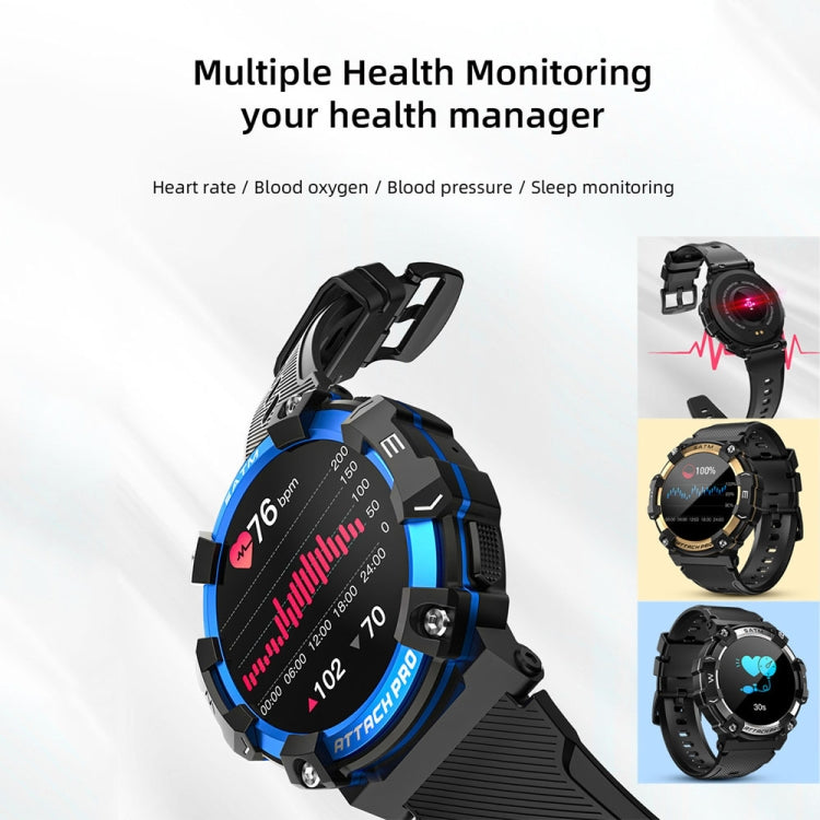 LOKMAT ATTACK 2 PRO 1.39-Inch 5ATM Waterproof Health Monitoring Bluetooth Smart Watch(Royal Blue)