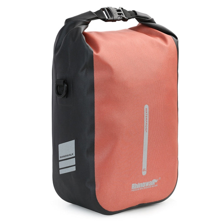 Rhinowalk RK406 6L Outdoor Cycling Quick-release Buckle Waterproof Bicycle Front Fork Bag(Orange Red)