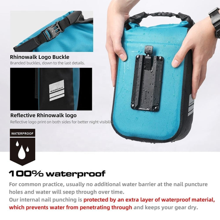 Rhinowalk RK406 6L Outdoor Cycling Quick-release Buckle Waterproof Bicycle Front Fork Bag(Blue)