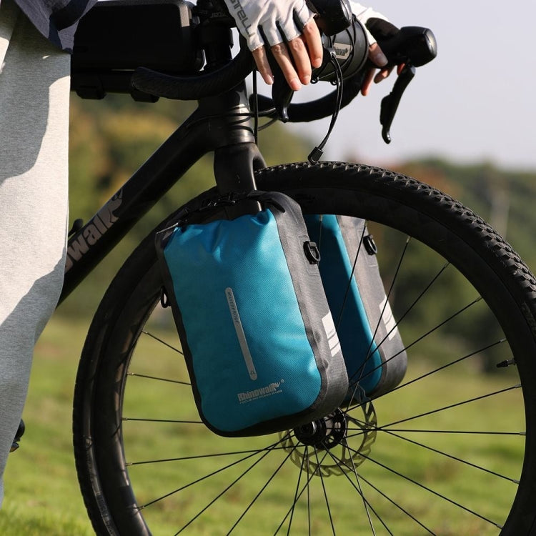 Rhinowalk RK406 6L Outdoor Cycling Quick-release Buckle Waterproof Bicycle Front Fork Bag(Orange Red)