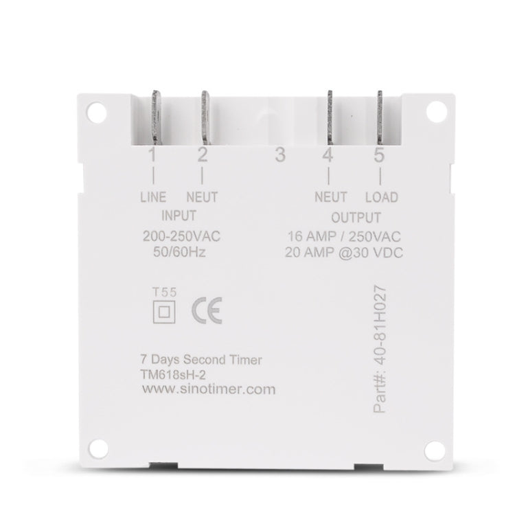SINOTIMER TM618SH  1 Second Interval Digital LCD Timer Switch Programmable Time Relay 110V