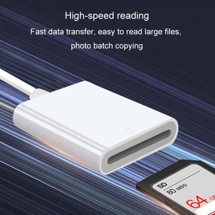JINGHUA Mobile Phone Card Reader Converter Memory Card Reader, Model: Lighning With Cable SD