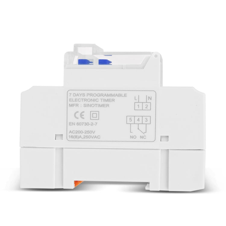 T SINOTIMER TM919A-5V 16A Din Rail Mount Digital Timer Switch Microcomputer Weekly Programmable Time Relay Control