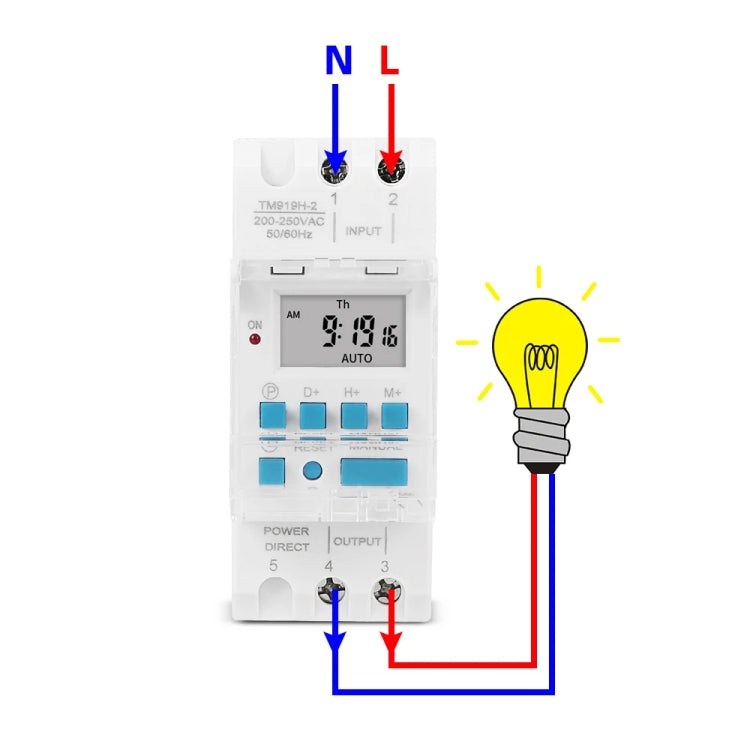 SINOTIMER TM919H-5V 16A DIN Rail 4 Pins Voltage Output Digital Switch Timer Automatic Cycle Timing Controller