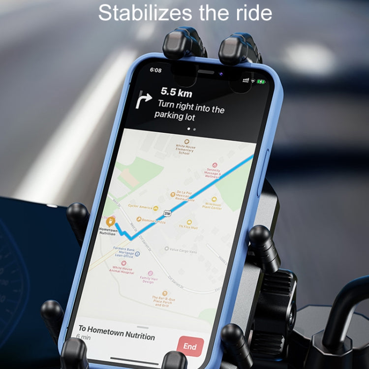 Kewig Motorcycle Octopus Holder Anti-Theft Motorcycle Cell Phone Mounts, Model: M26-C4