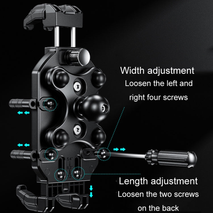 Kewig Motorcycle Octopus Holder Anti-Theft Motorcycle Cell Phone Mounts, Model: M26-C7