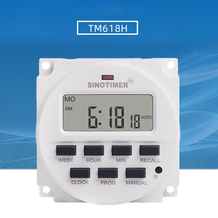 SINOTIMER Programmable Timer Switch Time Controller, Model: TM618H-4 12V