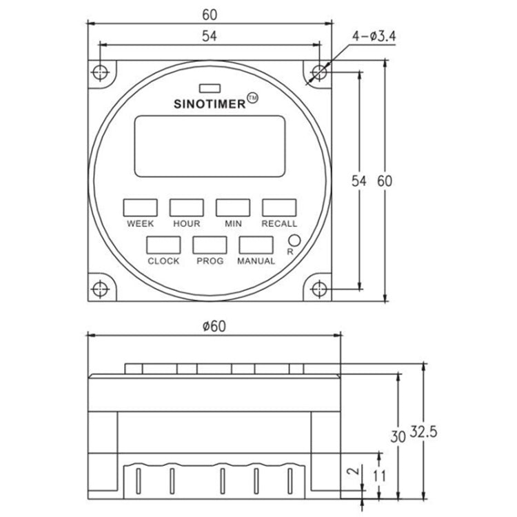 SINOTIMER Programmable Timer Switch Time Controller, Model: TM618H-3 24V