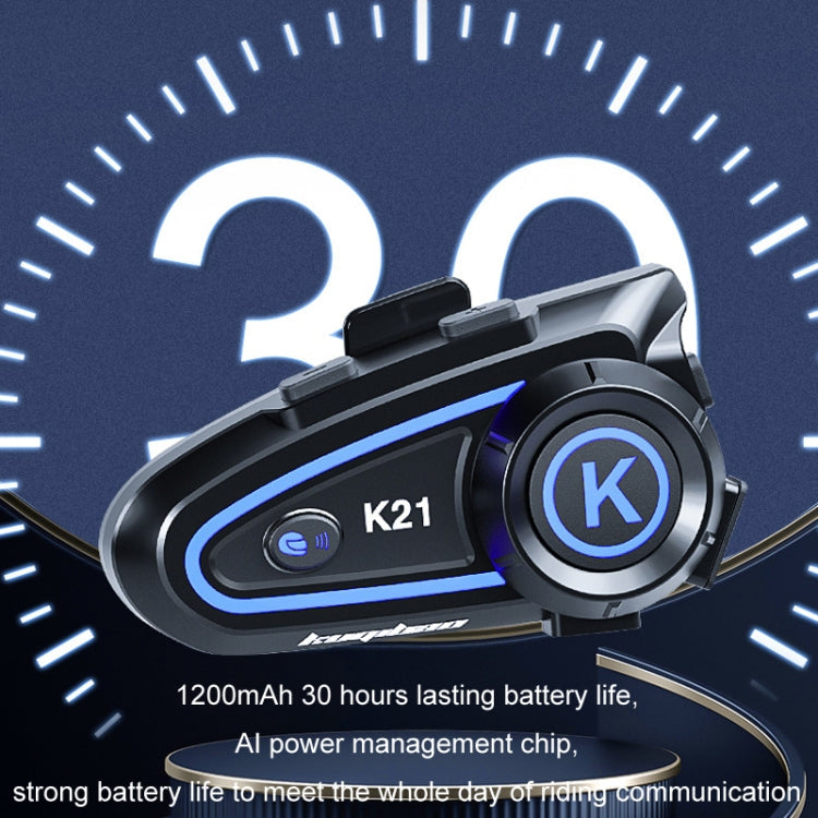 KUQIBAO Motorcycle Helmet Long-lasting Waterproof Bluetooth-compatible Headset with Light(Soft Microphone)
