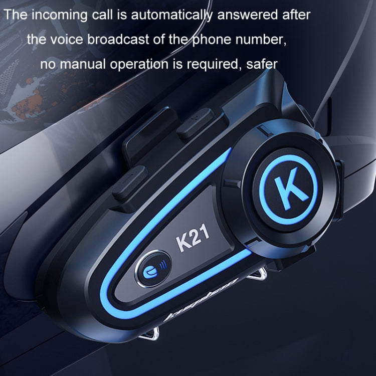 KUQIBAO Motorcycle Helmet Long-lasting Waterproof Bluetooth-compatible Headset with Light(Soft Microphone)