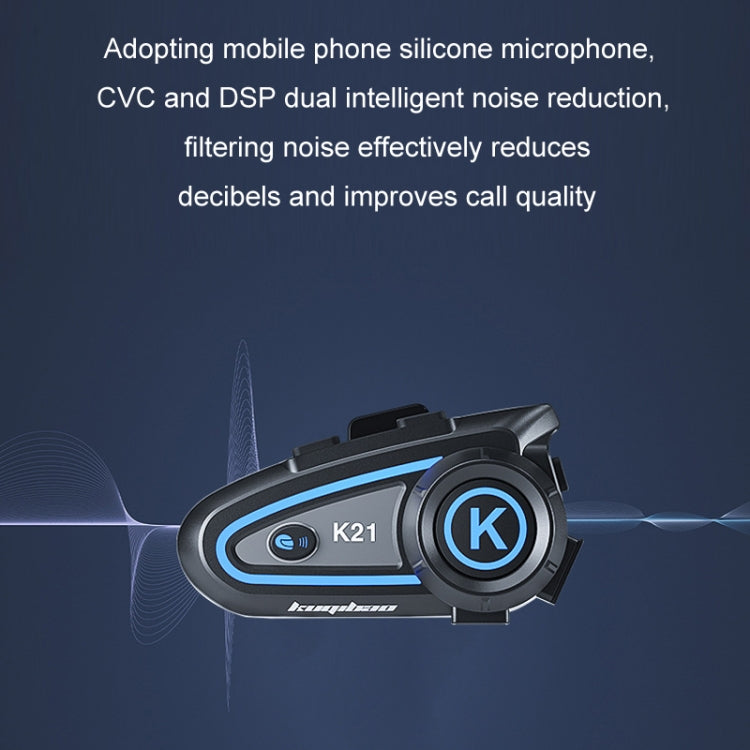 KUQIBAO Motorcycle Helmet Long-lasting Waterproof Bluetooth-compatible Headset with Light(Soft Microphone)