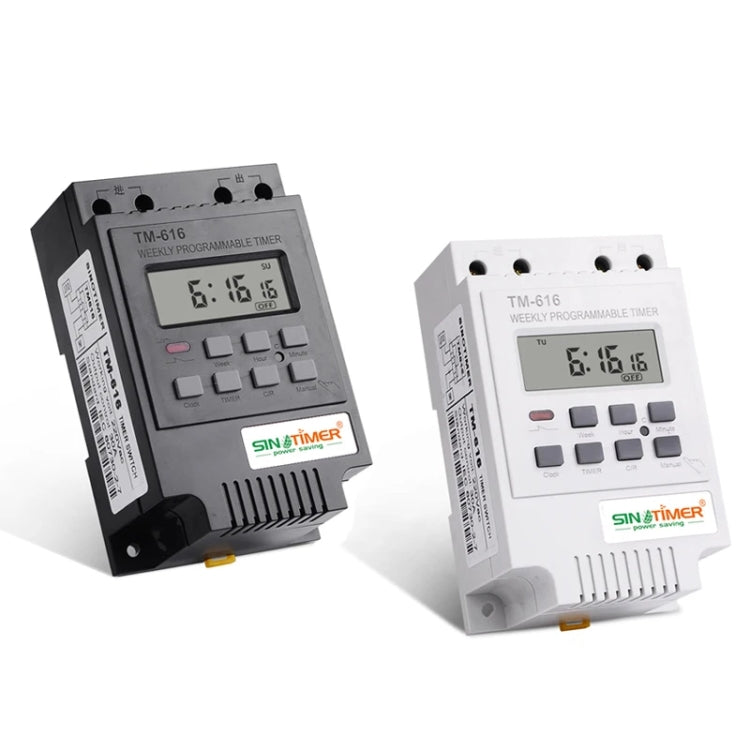 SINOTIMER TM616B-4 12V 30A Weekly Programmable Digital Timer Switch Relay Control