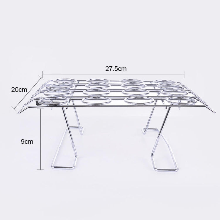 OASISWJ Baking Tools Oven Pie Net Cone Shell Rack Ice Cream Display Storage Shelf(Foldable 16 Holes)