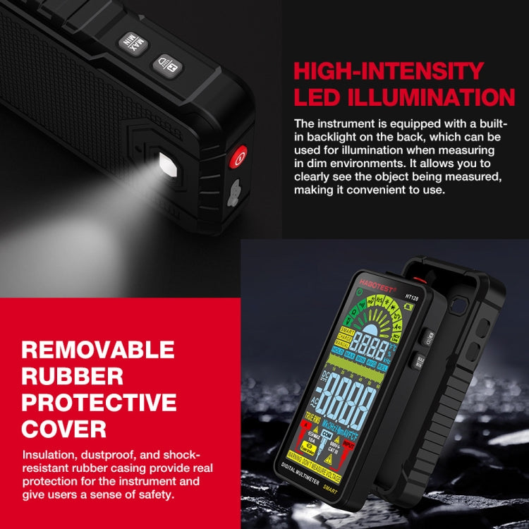 HABOTEST Automatic Range Digital Display Ultra-Clear Intelligent Current Multimeter