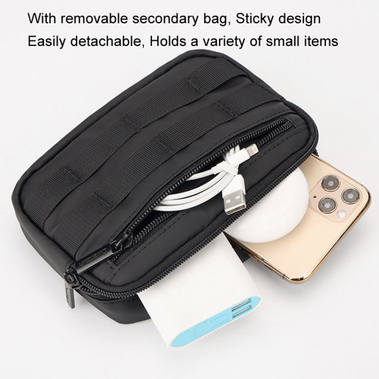 Cwatcun D115 Shoulder Crossbody Waterproof Leather Film DSLR Camera Bag, Color: Black Large