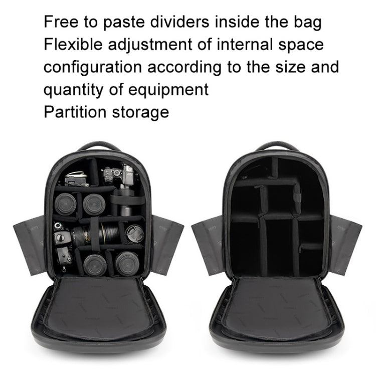 Cwatcun D108 Large Hard Shell Shoulder Camera Bag Waterproof Shockproof Photography Pack