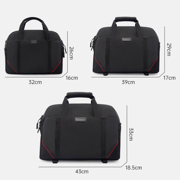 Cwatcun D109 Portable Casual Waterproof Multi-Function Camera Storage Photography Bag, Color: Large Black