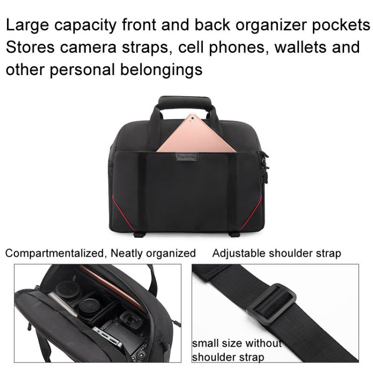 Cwatcun D109 Portable Casual Waterproof Multi-Function Camera Storage Photography Bag, Color: Large Black