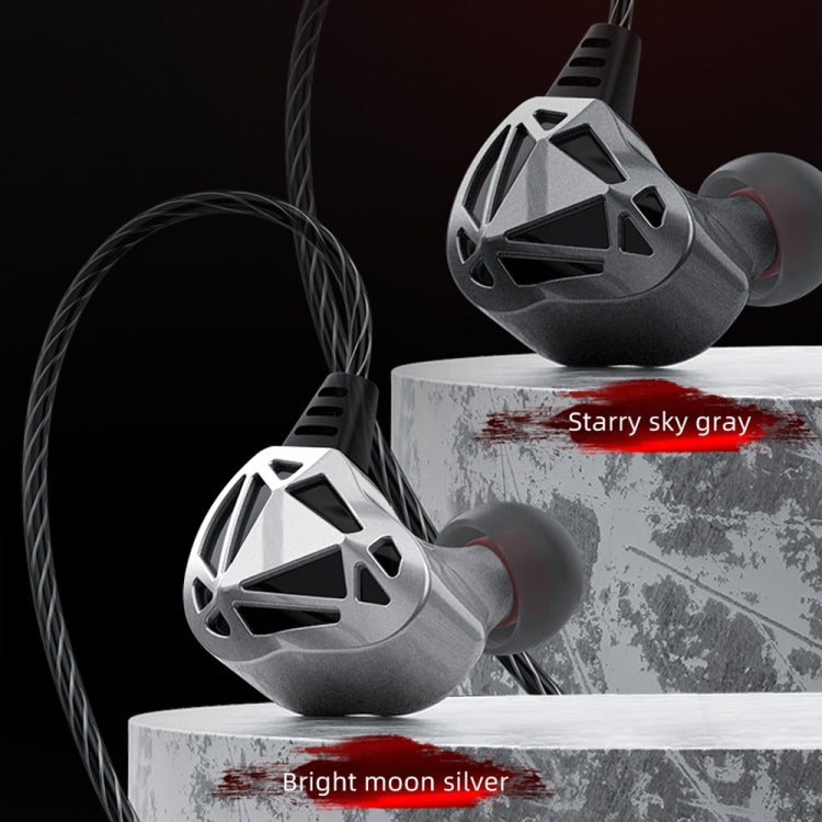 QKZ AK7 3.5mm Sports In-ear Stereo HIFI Heavy Bass Wired Earphones(Gray)