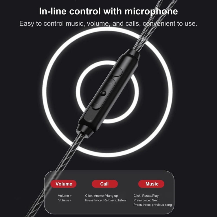 QKZ AK7 3.5mm Sports In-ear Stereo HIFI Heavy Bass Wired Earphones(Gray)
