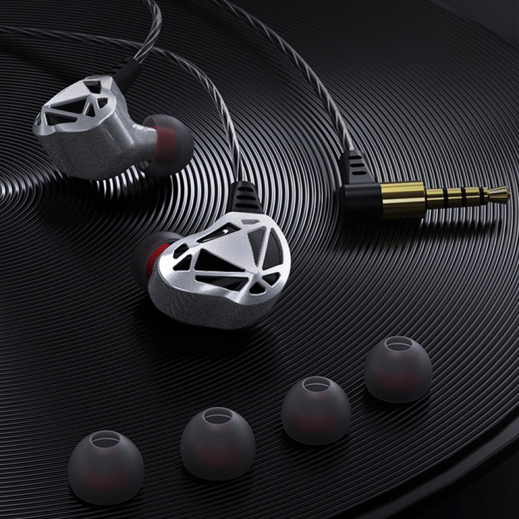 QKZ AK7 3.5mm Sports In-ear Stereo HIFI Heavy Bass Wired Earphones(Silver)