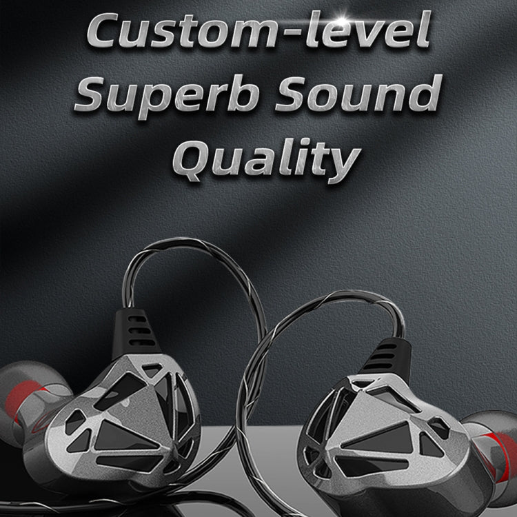 QKZ AK7 3.5mm Sports In-ear Stereo HIFI Heavy Bass Wired Earphones(Silver)