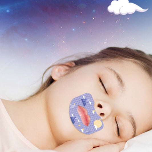 30pcs /Box Fawnmum Mouth Breathing Patch Night Stop Snoring Patch Anti-Snoring Closed Mouth Patch, Color: Children Purple