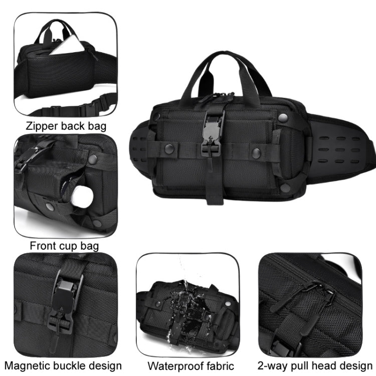 WEIXIER Y9580 Men Sports Waterproof Waist Pack Outdoor Crossbody Single Shoulder Cell Phone Bag(Gray)