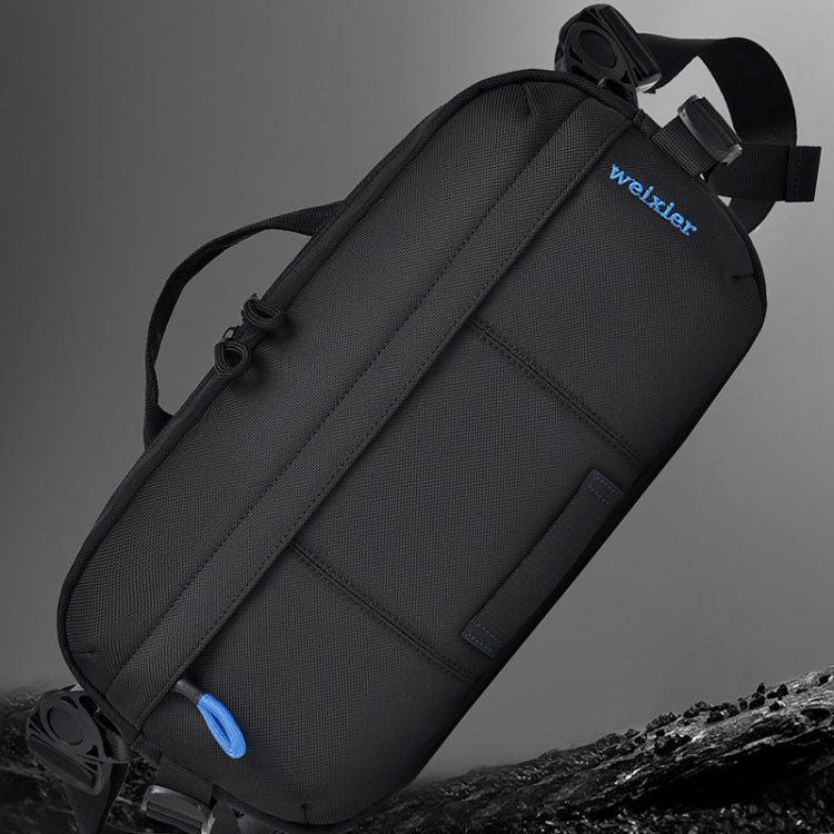 WEIXIER D512 Men Large Capacity Crossbody Chest Bag Waterproof Casual Sports Pack(Black)