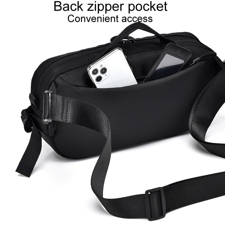 WEIXIER D512 Men Large Capacity Crossbody Chest Bag Waterproof Casual Sports Pack(Black)