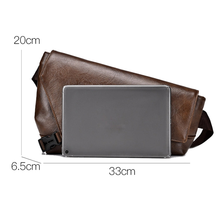 WEIXIER D515 Men Crossbody Single Shoulder Bag Large Capacity Waterproof Messenger Backpack(Black)