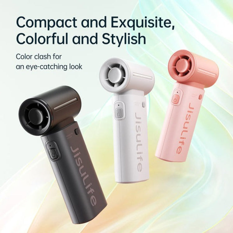 JisuLife Life9 High Speed Handheld Small Fan Mini Portable USB Rechargeable Desktop Cooling Electric Fan, Battery Capacity: 5000mAh(Gray)