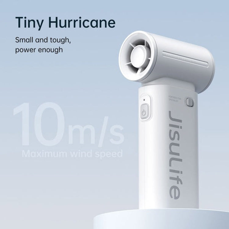 JisuLife Life9 High Speed Handheld Small Fan Mini Portable USB Rechargeable Desktop Cooling Electric Fan, Battery Capacity: 3600mAh(Gray)